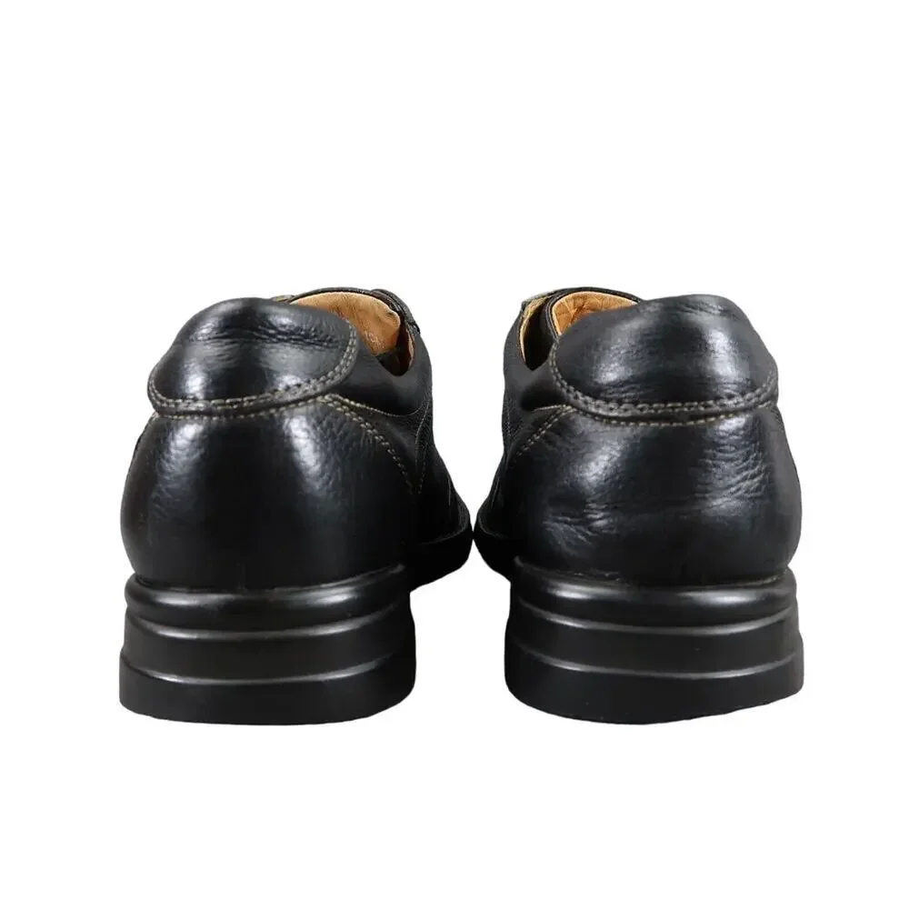 Johnston & Murphy Shoes Men 10 Oxford Leather Shuler Athletic Black Comfort Work
